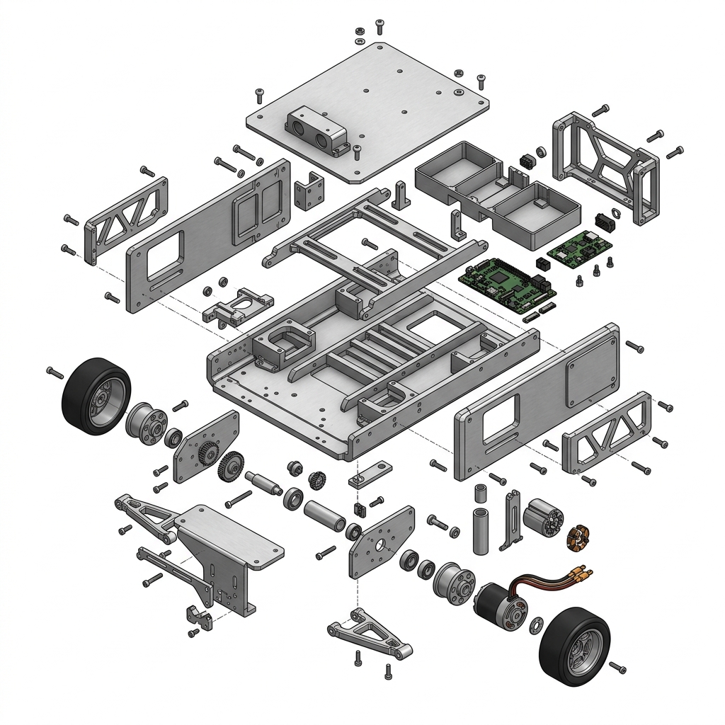 Outdoor terrain robot mechanical design India