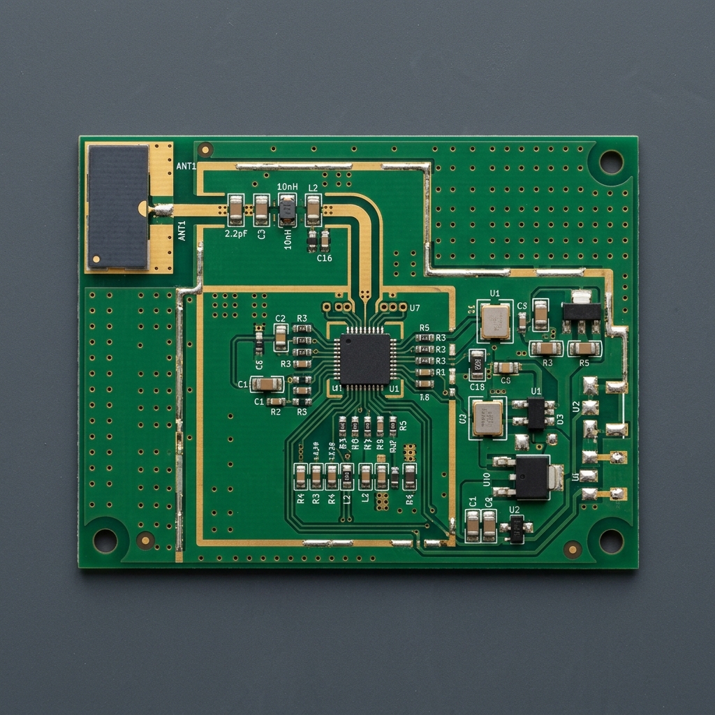 Custom PCB copper trace layout 4-layer board